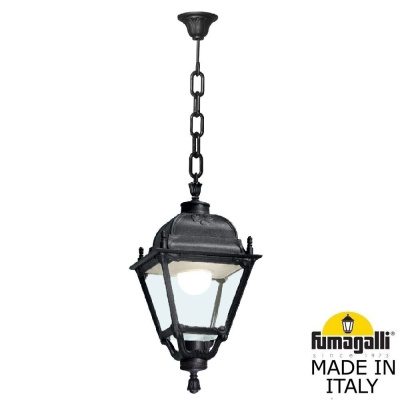 Подвесной уличный светильник Fumagalli Sichem/Simon U33.121.000.AXH27, Черный и Прозрачный