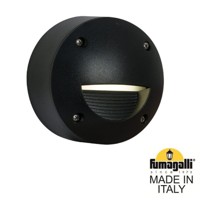 Светильник для подсветки лестниц накладной Fumagalli Extraleti 100 Round-St 2S4.000.000.AYG1L, Черный и Матовый
