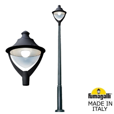 Парковый фонарь FUMAGALLI EKTOR 2500/BEPPE P50.362.000.AXH27, черный и Прозрачный