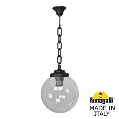 Подвесной уличный светильник Fumagalli Sichem/G300. G30.120.000.AXE27, Черный и Прозрачный