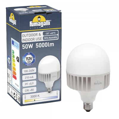 Лампа светодиодная Fumagalli 220v/50w LED-HIP, E27, 5000Lm, 3000К