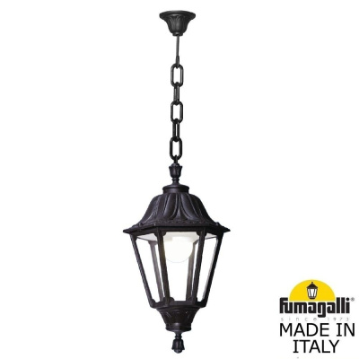 Подвесной уличный светильник Fumagalli Sichem/Noemi E35.121.000.AXH27, Черный и Прозрачный