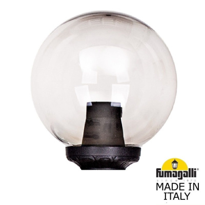 Уличный фонарь на столб Fumagalli Globe 300 Classic G30.B30.000.AXE27, Черный и Прозрачный