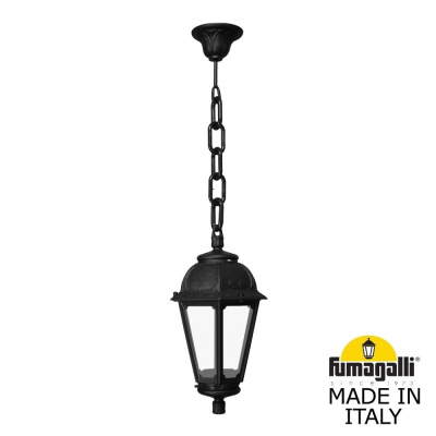 Подвесной уличный светильник Fumagalli Sichem/Saba K22.120.000.AXF1R, Черный и Прозрачный