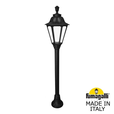 Садовый светильник-столбик Fumagalli Mizar.R/Rut E26.151.000.AXF1R, Черный и Прозрачный