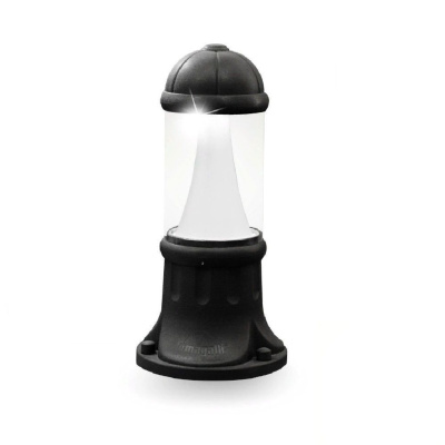 Садовый светильник-столбик Fumagalli Sauro 500 D15.553.000.AXC1LCRBB, Черный и Прозрачный, с лампой 800Lm, 4000К