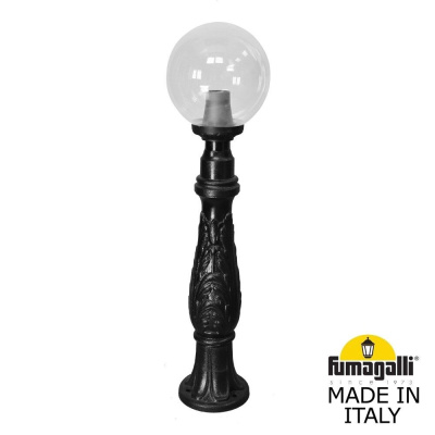 Садовый светильник-столбик Fumagalli Iafaet.R/G250 G25.162.000.AXE27, Черный и Прозрачный