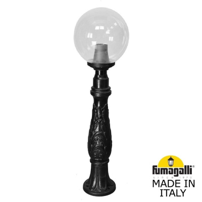 Садовый светильник-столбик Fumagalli Iafaet.R/G300 G30.162.000.AXE27, Черный и Прозрачный