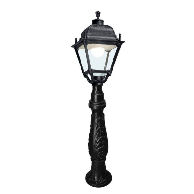 Садовый светильник-столбик Fumagalli Iafaet.R/Simon U33.162.000.AXH1L, Черный и Прозрачный, с лампой 5000Lm, 4000К