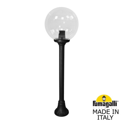 Садовый светильник-столбик Fumagalli Mizar.R/G300 G30.151.000.AXE27, Черный и Прозрачный